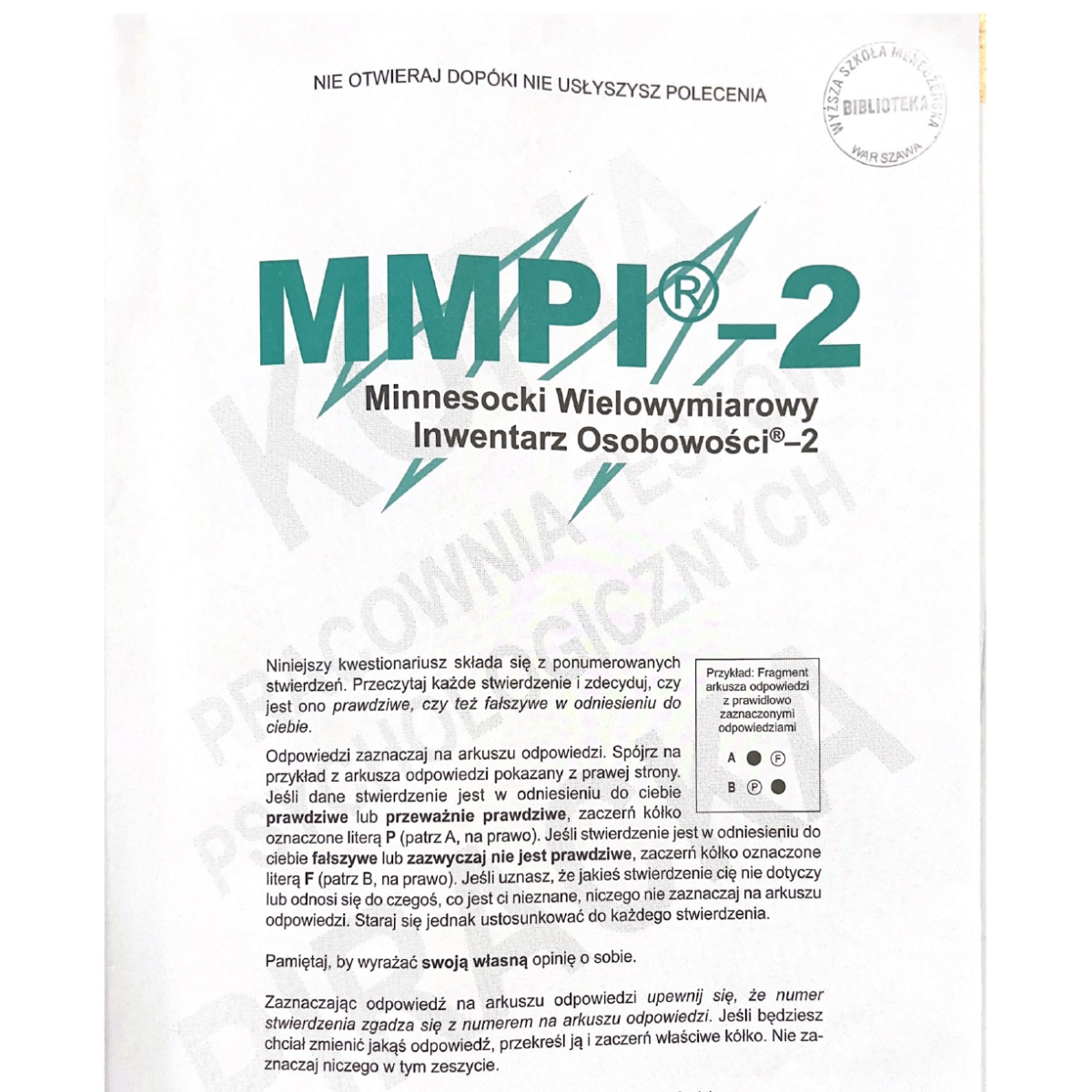 Psychologiczny test osobowości MMPI®-2